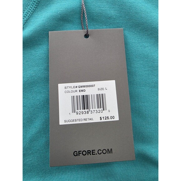 NWT G/FORE Luxe Crewneck Mid Layer Golf Pullover Shirt Mens L Green Long Slv - Picture 3 of 6